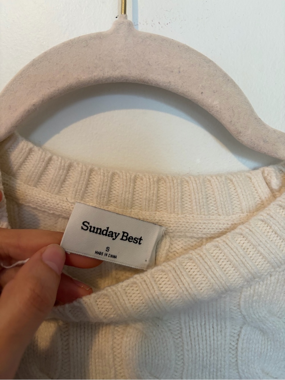 Aritzia Sunday Best Merino Wool Cable Knit Peggy Sweater - S - Picture 5 of 8